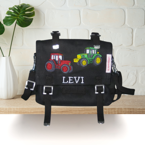 Canvastasche "Levi" + 2 Traktoren bestickt individualisierbar -Ausstellungsstück- - sofort lieferbar -